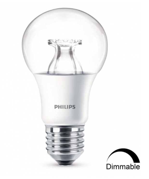 Philips dimmable led e27 A60 8,5W 806LM ściemnialna ciepła 2700-2200K posiada mnóstwo zalet, takich jak: wysoka wydajność czy niski pobór energii elektrycznej